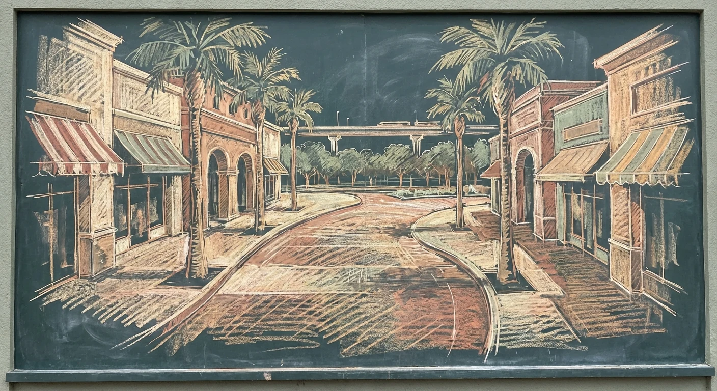 Southside chalk illustration
