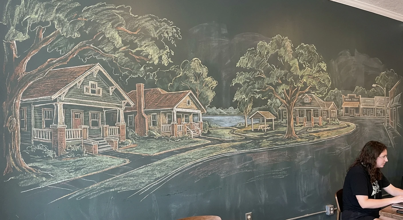 Dixieland chalk illustration