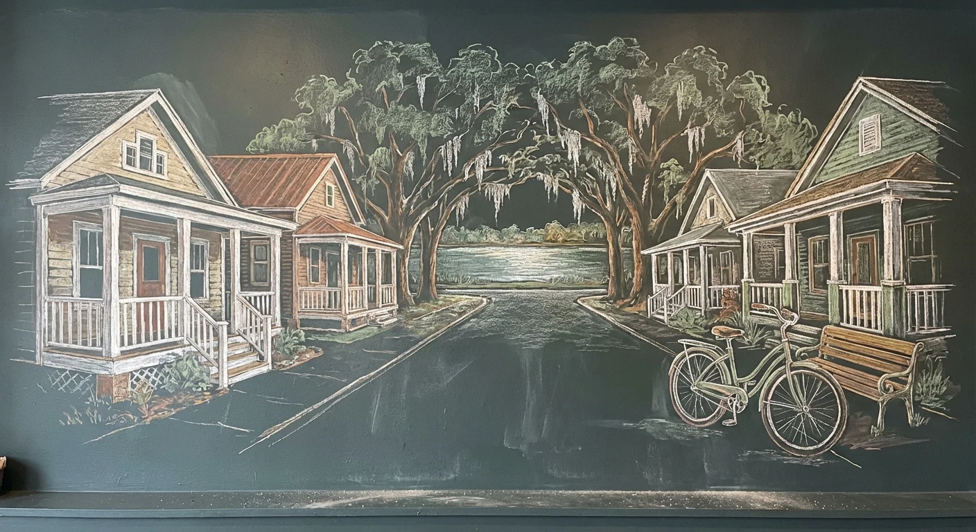 College Park chalk illustration
