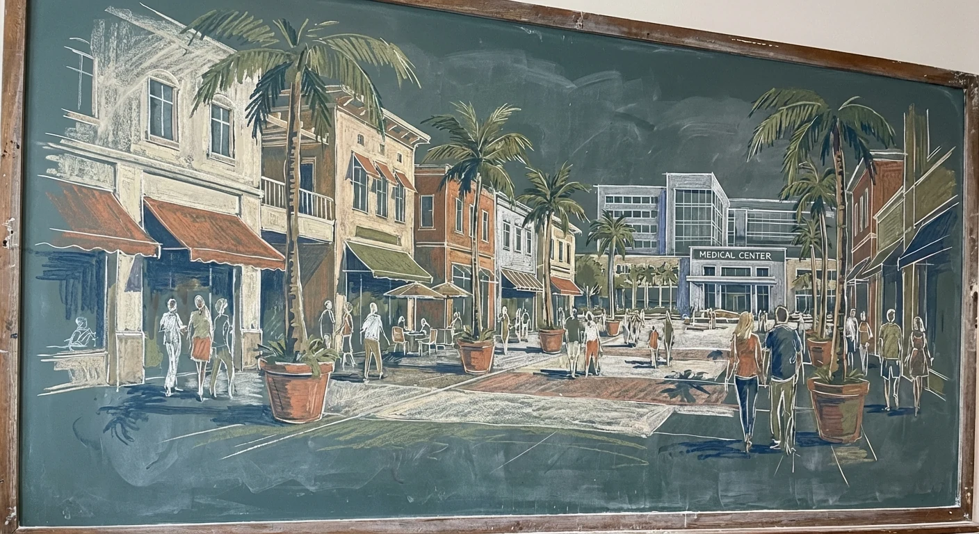 Lake Nona chalk illustration