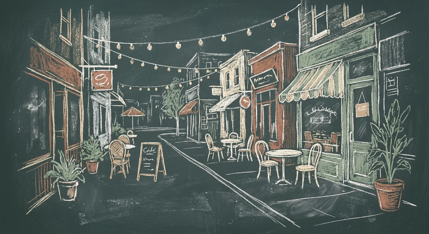 Milk District chalk illustration