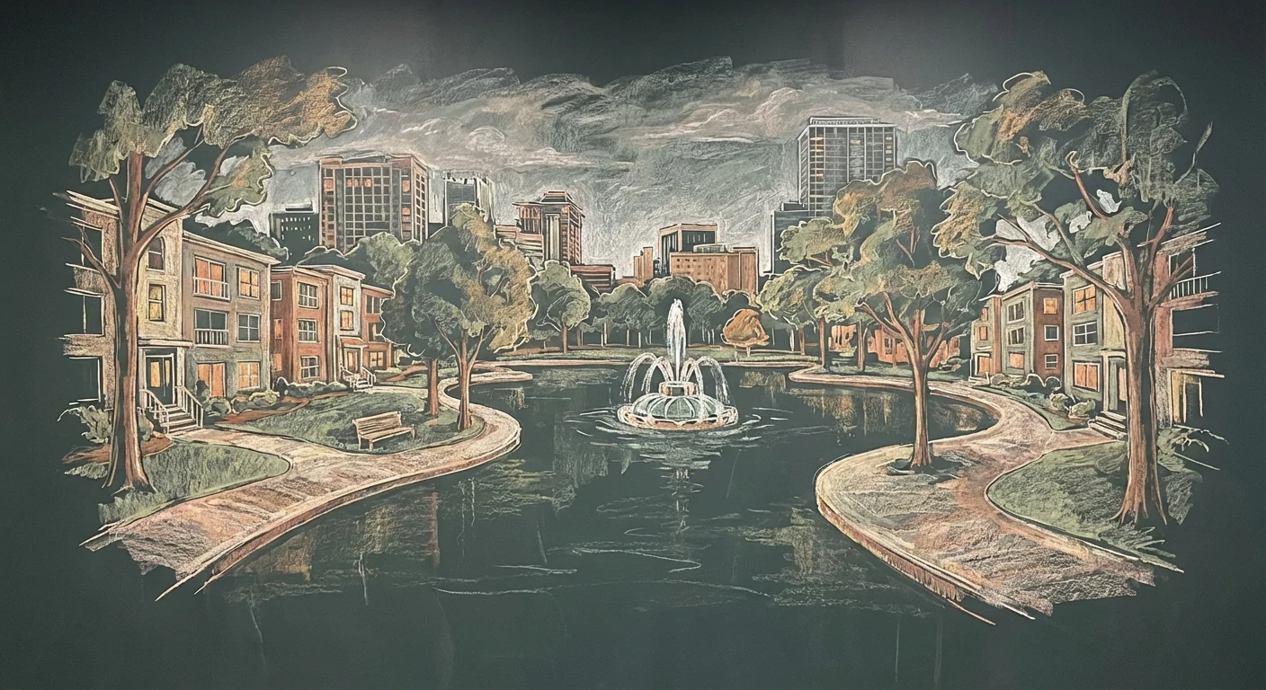 South Eola chalk illustration