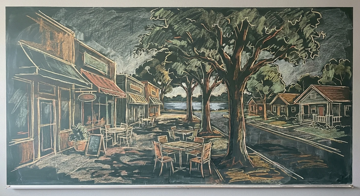 Thornton Park chalk illustration
