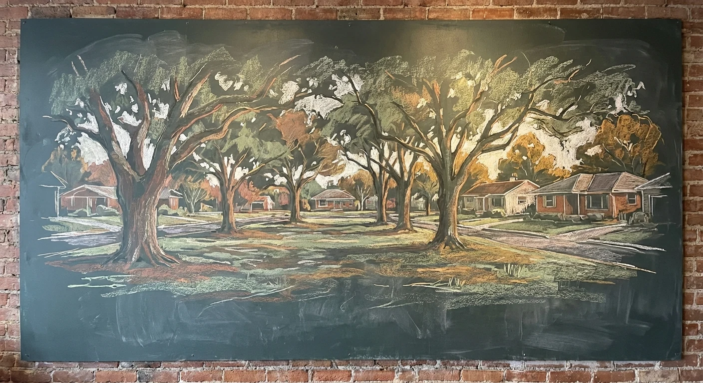 Cordova Park chalk illustration